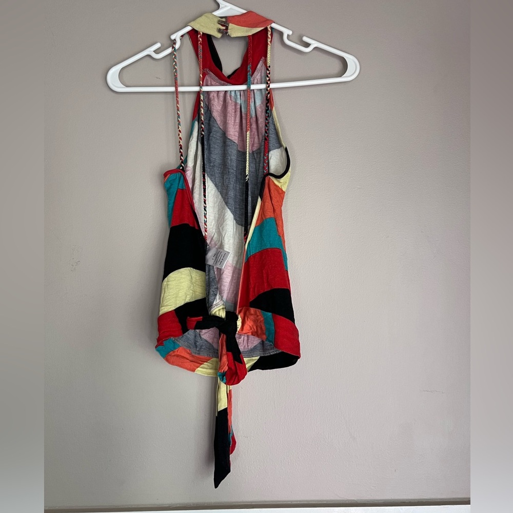 Colorful Striped Halter Top - Picture 2 of 3